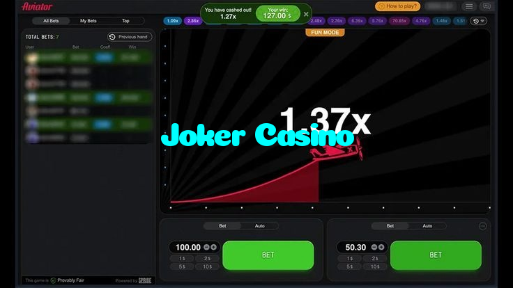 Joker Casino casino presented on mobile device in Pakistan with slots and live games
